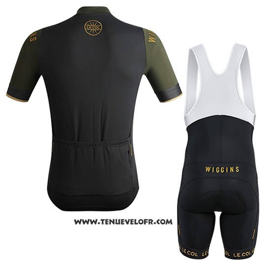 2019 Maillot Ciclismo Lecol Fonce Vert Manches Courtes et Cuissard
